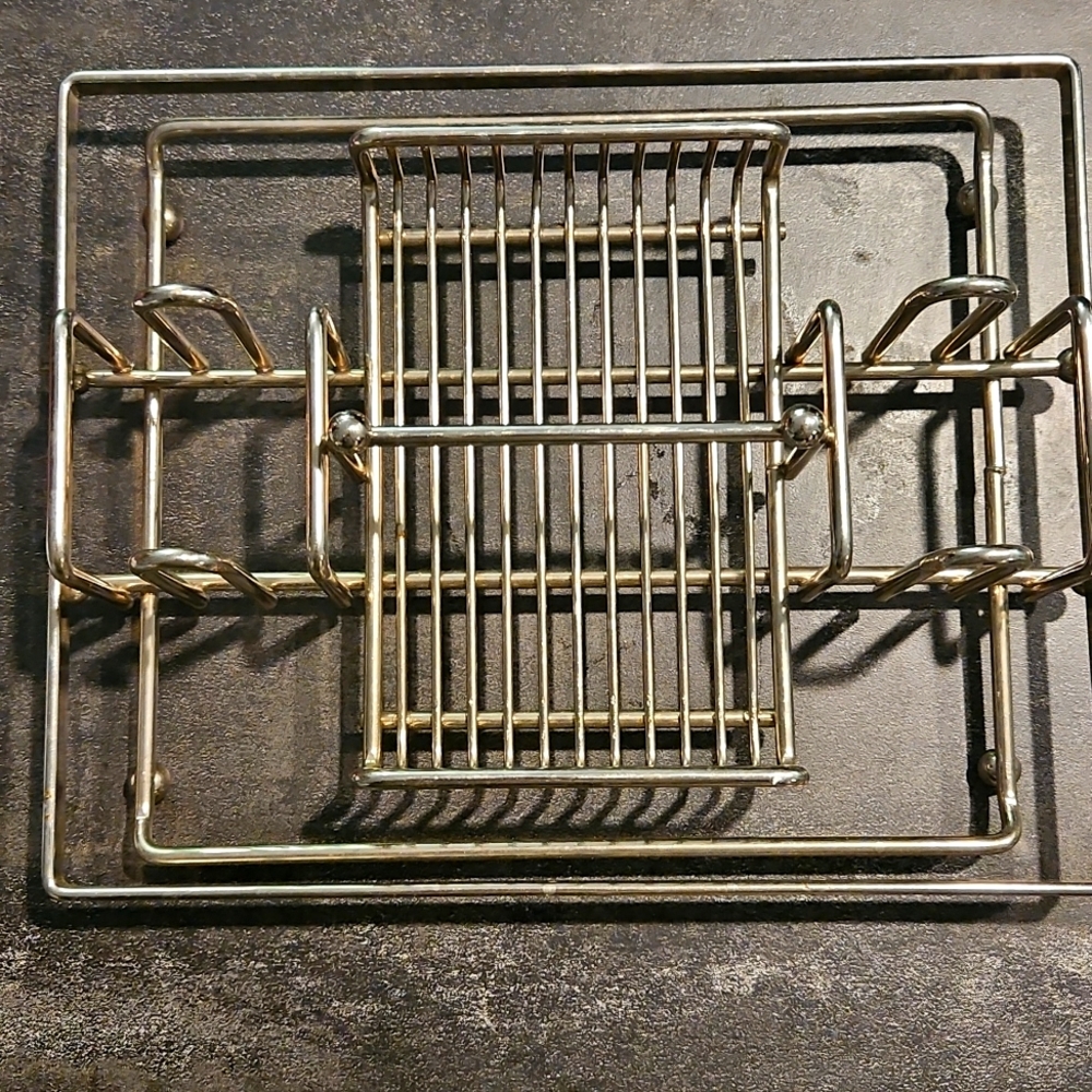 1960s MCM Vintage Silver Plate and Lucite Silverware Caddy by Oneida Rogers